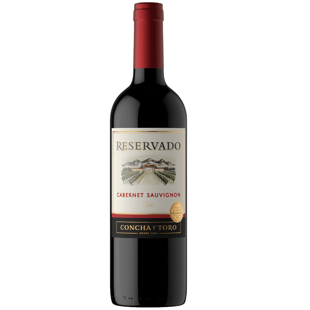 Garrafa de vinho tinto Reservado Cabernet Sauvignon Concha y Toro, Chile