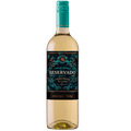 Garrafa de vinho branco Reservado Chardonnay Concha y Toro, rótulo elegante com detalhes em azul e dourado
