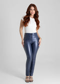Calça Resinada Sawary Cigarrete - 276515 CINZA