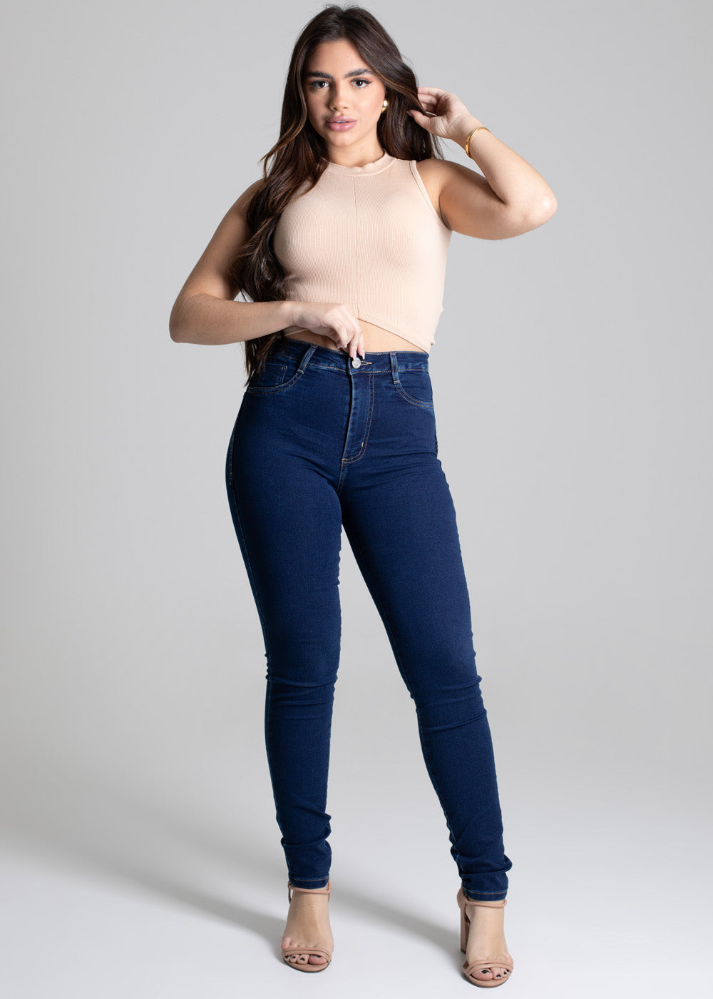 Calça Jeans Sawary Modela Bumbum - 277454 AZUL