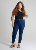 Calça Jeans Sawary Cropped Plus Size - 279370 AZUL
