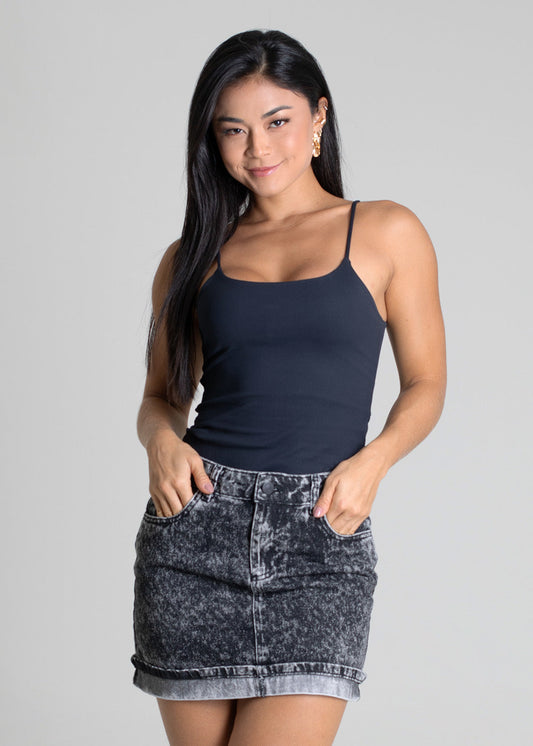 Saia Jeans Sawary - 279682 PRETO - Saia Jeans Preto