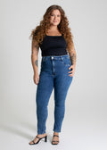 Calça Jeans Sawary Push Up  Plus Size - 279960 AZUL
