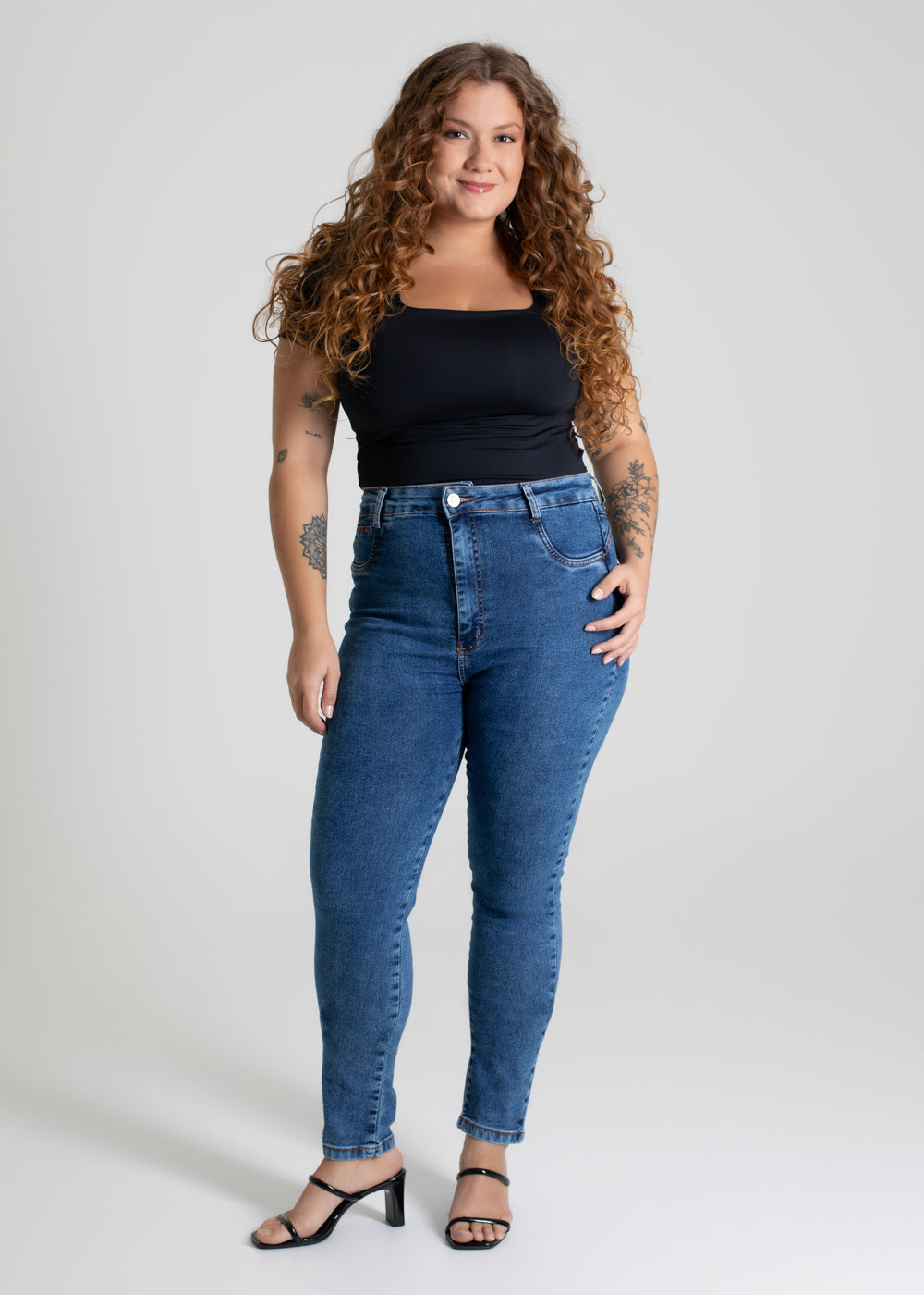Calça Jeans Sawary Push Up  Plus Size - 279960 AZUL