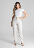 Calça Linho Sawary Reta - 280336 OFF WHITE