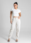 Calça Linho Sawary Barrel - 280446 OFF WHITE