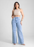 Calça Jeans Sawary Wide Leg - 280704 AZUL