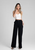 Calça Sarja Sawary Wide Leg - 280933 PRETO