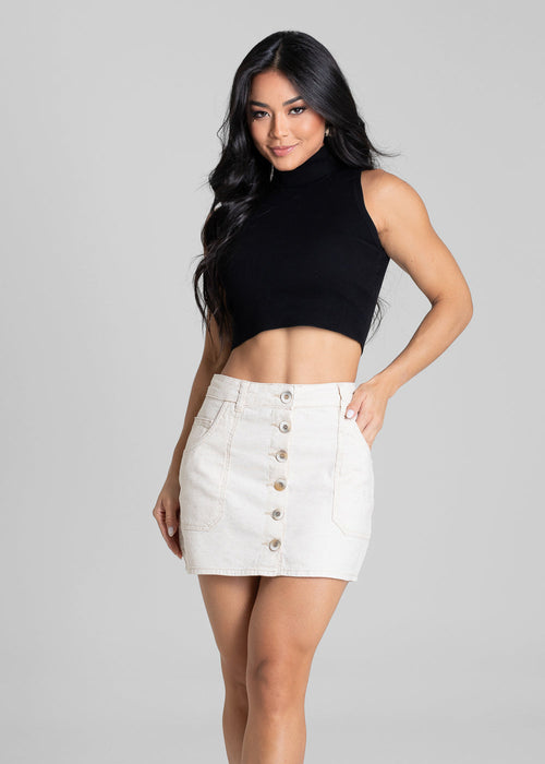 Saia Linho Sawary - 281176 OFF WHITE - Saia Linho Branco