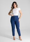 Calça Linho Sawary Mom - 281413 AZUL