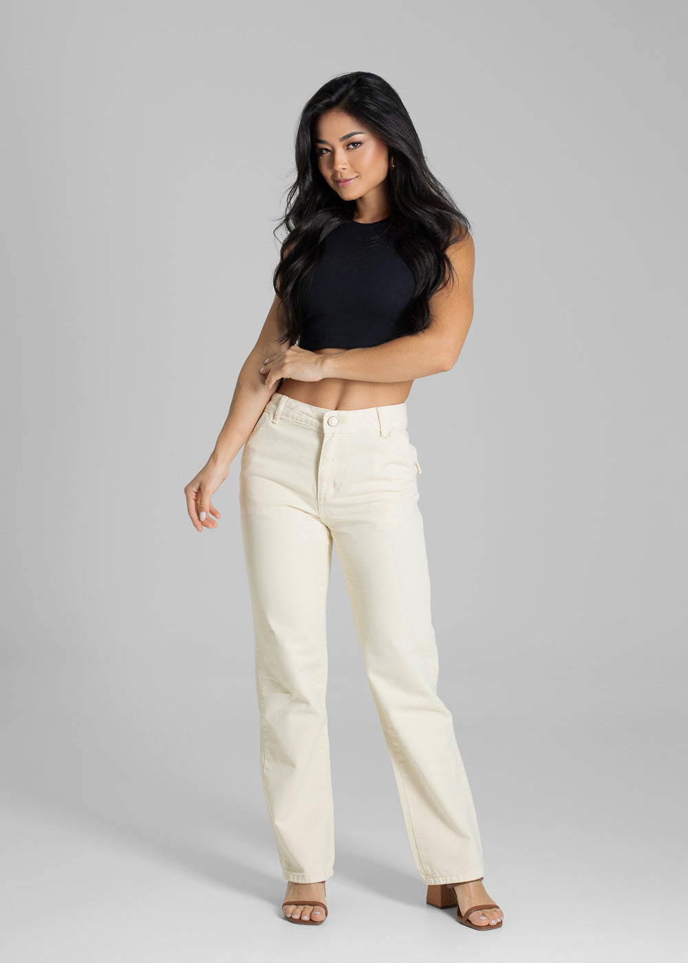 Calça Sarja Sawary Reta - 281488 AMARELO
