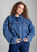 Jaqueta Jeans Sawary Plus Size - 281514 AZUL