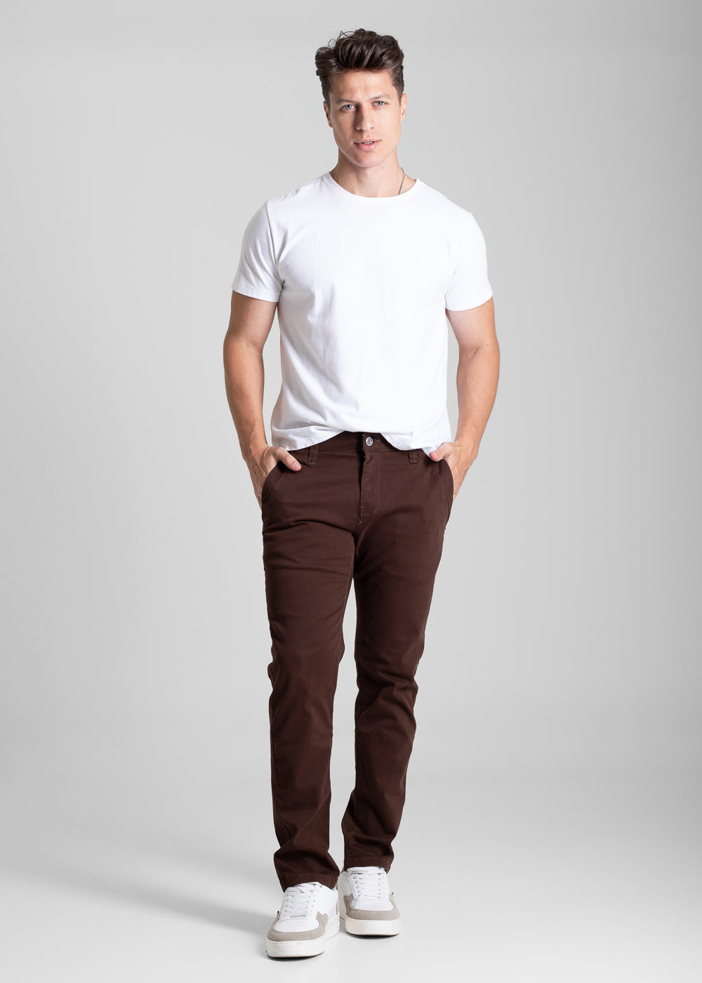 Calça Sarja Sawary Slim - 281528 MARROM (CAFE)