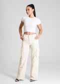 Calça Sarja Sawary Wide Leg - 281529 AMARELO
