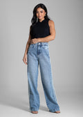 Calça Jeans Sawary Wide Leg - 281705 AZUL