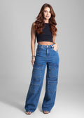 Calça Jeans Sawary Wide Leg - 281714 AZUL