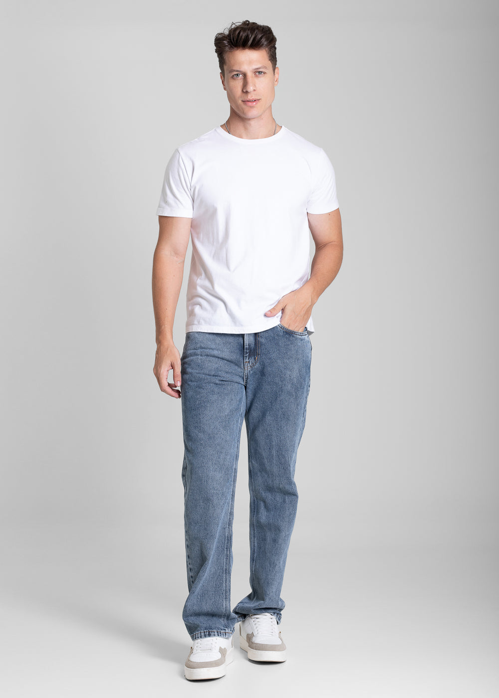 Calça Jeans Sawary Baggy - 282016 PRETO - Calça Jeans Baggy Preto