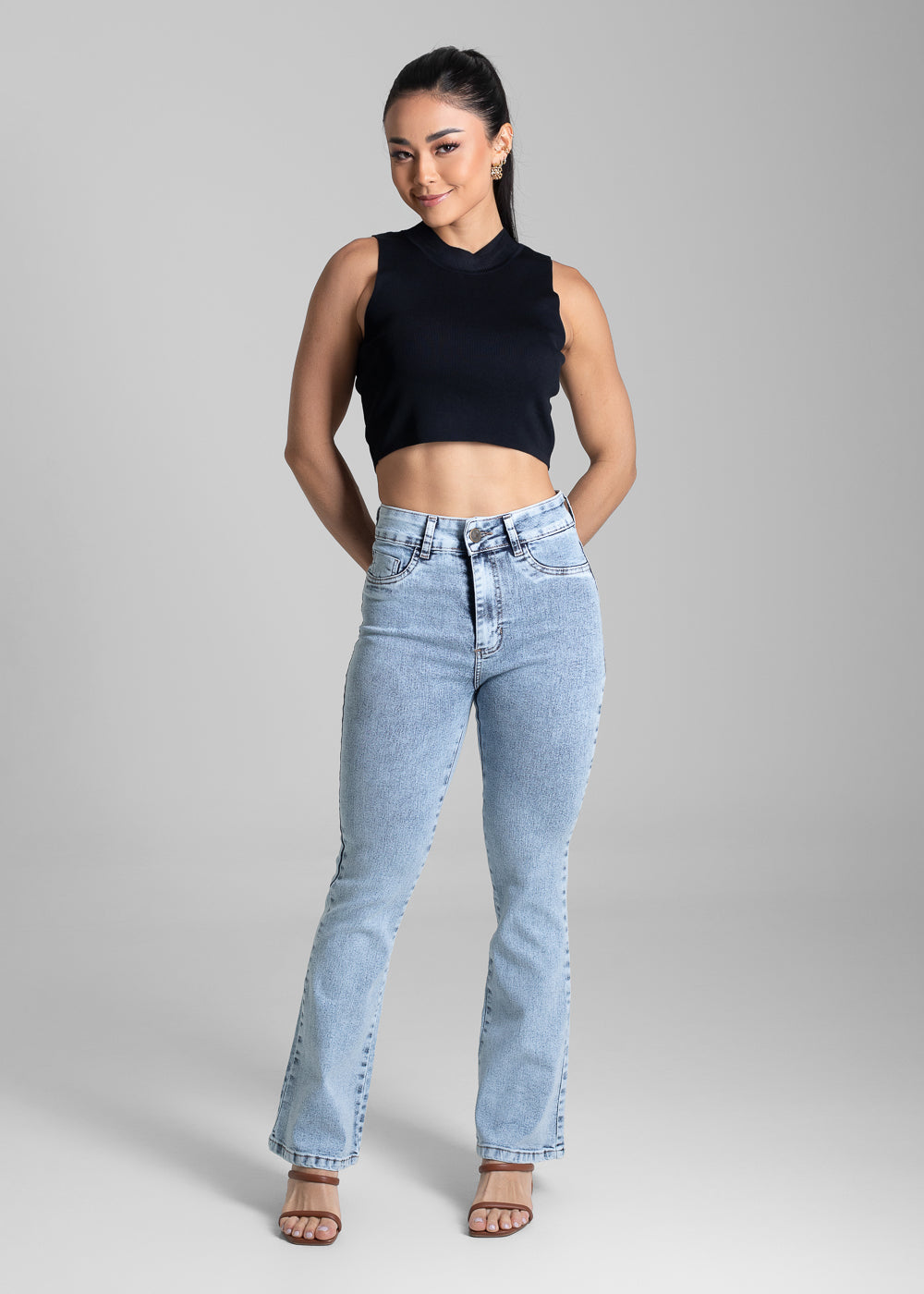 Calça Jeans Sawary Flare Petit - 282119 AZUL