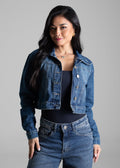 Jaqueta Jeans Sawary - 282338 AZUL