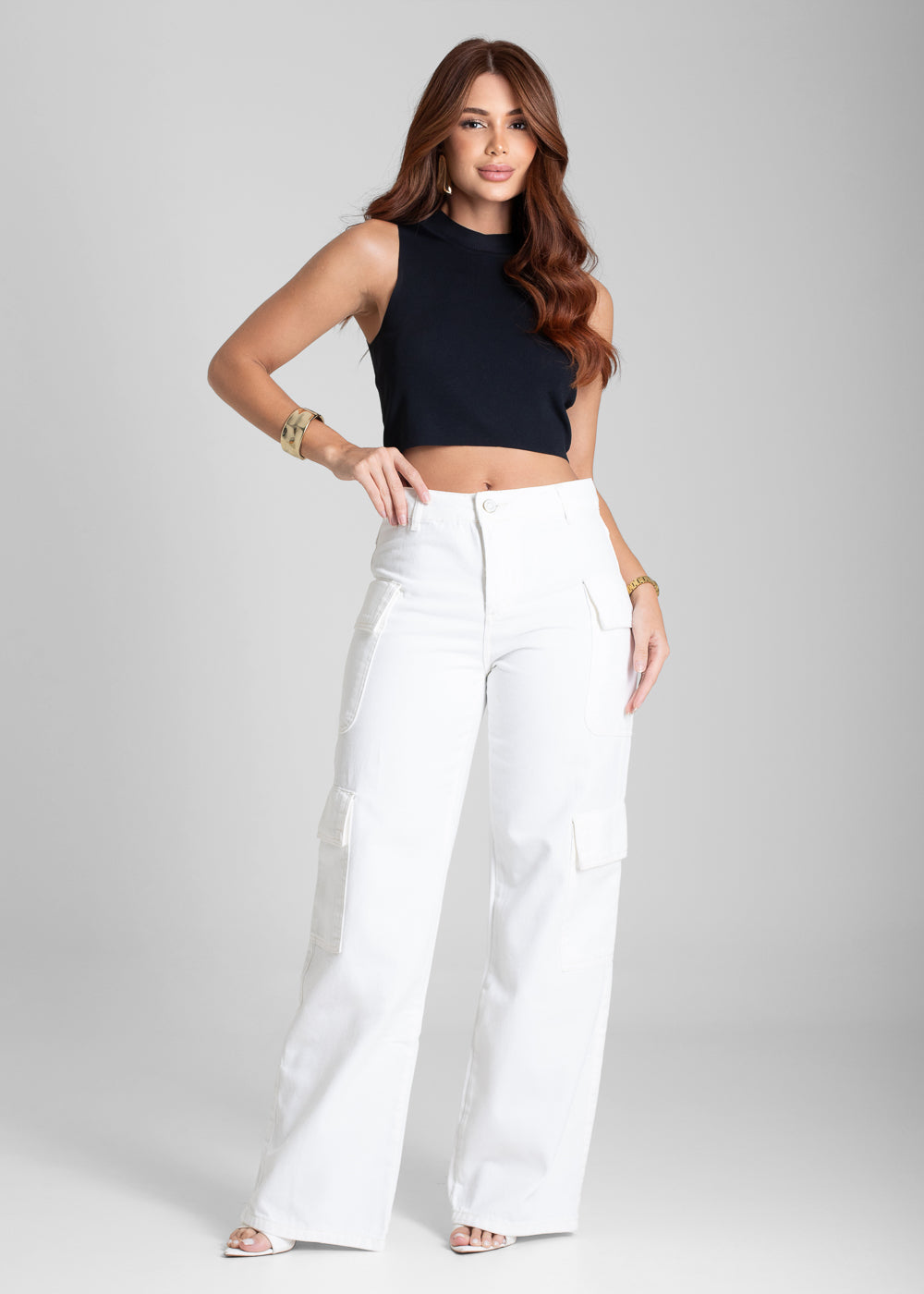 Calça Sarja Sawary Wide Leg - 282391 PT