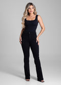 Calça Sarja Sawary Boot Cut Brilho - 282441 PRETO