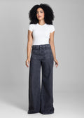 Calça Jeans Sawary Super Wide Leg - 282604 PRETO