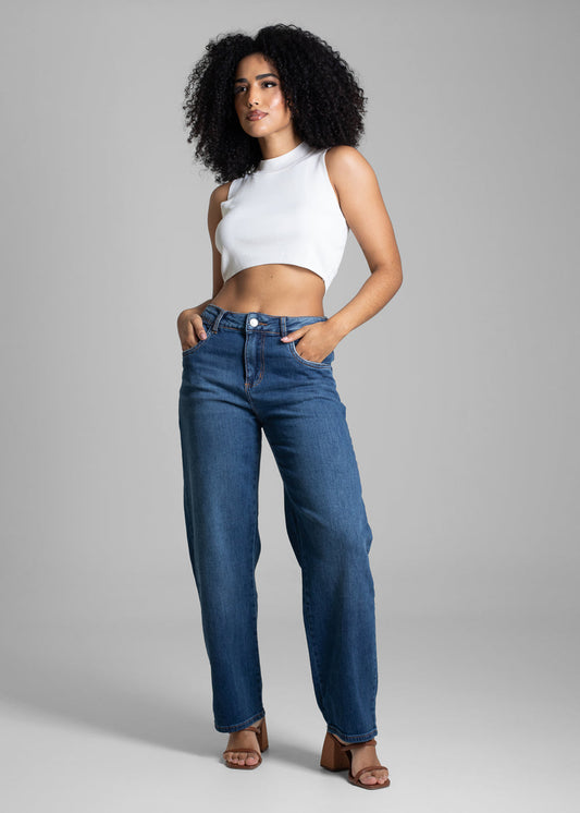 Calça Jeans Sawary Balloon - 282613 AZUL - Calça Jeans Balloon Azul
