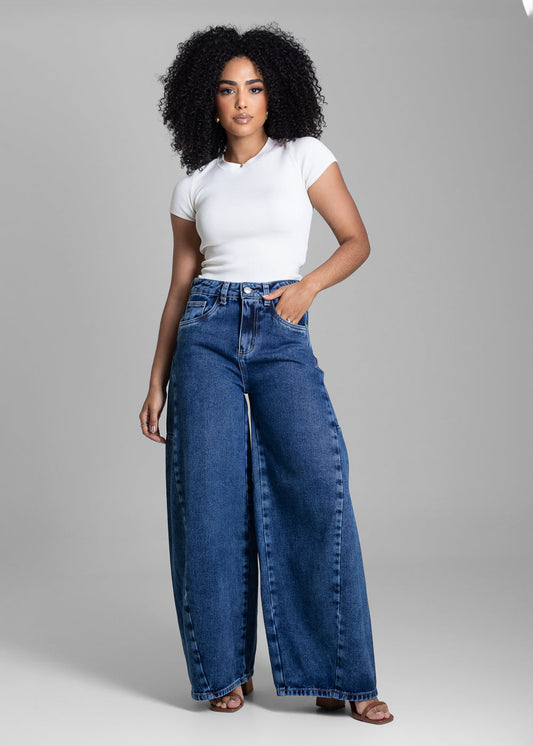 Calça Jeans Sawary Balloon - 282821 AZUL - Calça Jeans Balloon Azul
