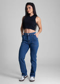 Calça Jeans Sawary Reta Petit - 282840 AZUL