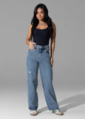 Calça Jeans Sawary Wide Leg Petit - 282915 AZUL