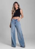 Calça Jeans Sawary Wide Leg - 283136 AZUL
