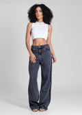 Calça Jeans Sawary Wide Leg - 283146 PRETO
