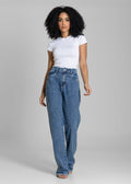 Calça Jeans Sawary Reta Brilho - 283153 AZUL