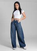 Calça Jeans Sawary Balloon Petit - 283203 AZUL