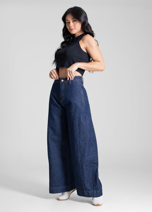 Calça Jeans Sawary Balloon Petit - 283211 AZUL - Calça Jeans Balloon Petit Azul Médio