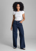 Calça Jeans Sawary Wide Leg Petit Brilho - 283430 AZUL
