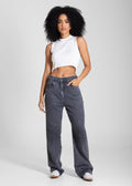 Calça Jeans Sawary Reta Petit Brilho - 283441 PRETO
