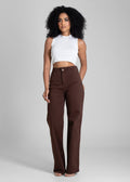 Calça Sarja Sawary Wide Leg - 283449 MARROM