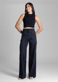 Calça Sarja Sawary Wide Leg - 283483 PRETO