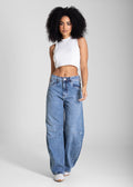 Calça Jeans Sawary Balloon Petit - 283496 AZUL
