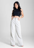 Calça Sarja Sawary Wide Leg Petit - 283650 MESCLA