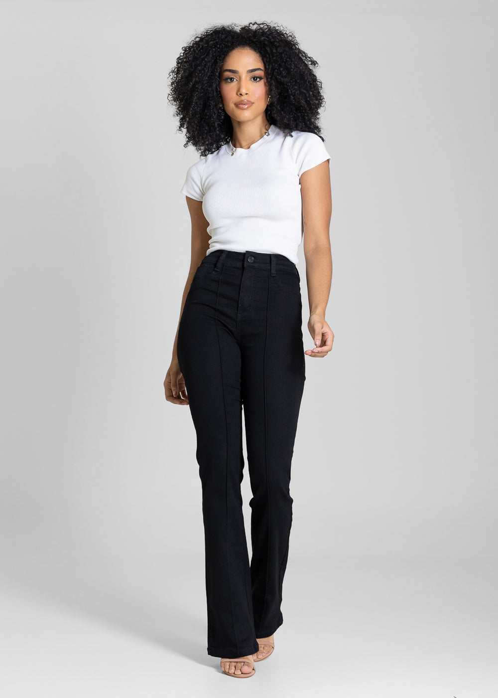 Calça Sarja Sawary Boot Cut - 283666 PRETO