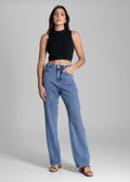 Calça Jeans Sawary Reta Brilho - 283674 AZUL
