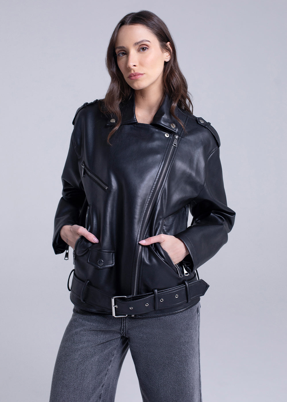 Jaqueta Sawary Biker - 283733 PRETO