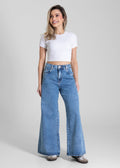 Calça Jeans Sawary Super Wide Leg Petit -283779 AZUL