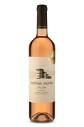 Garrafa de vinho rosé Esteban Martín 2024, produto da Espanha, rótulo com ilustração de vinícola