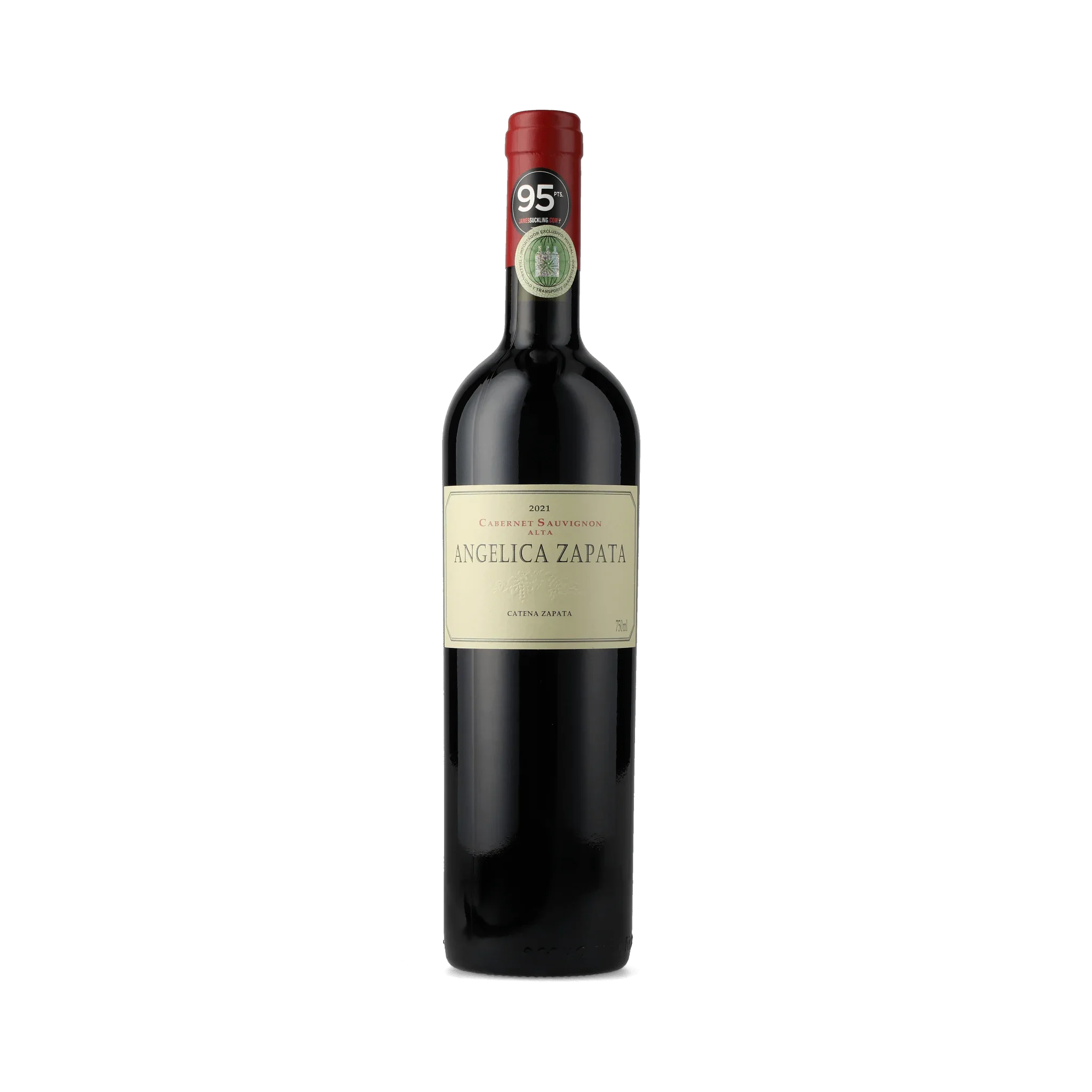 Garrafa de vinho tinto Angelica Zapata Cabernet Sauvignon 2021, 95 pontos, Catena Zapata
