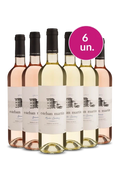 Kit com 6 garrafas de vinho branco e rosé Esteban Martín, produto da Espanha